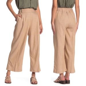 Nanette Lepore Wide Leg Linen-Blend Crop Pant